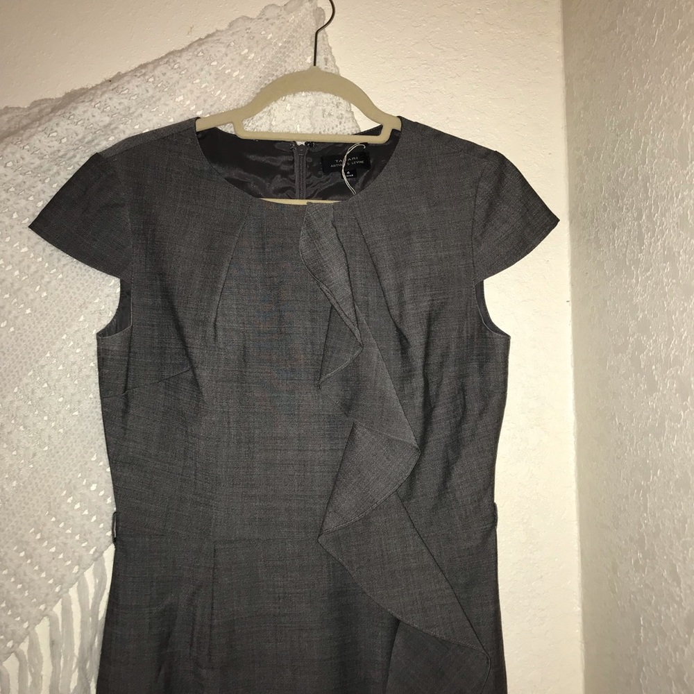 Tahari | Ruffle Contemporary Dress - Picture 7 of 8